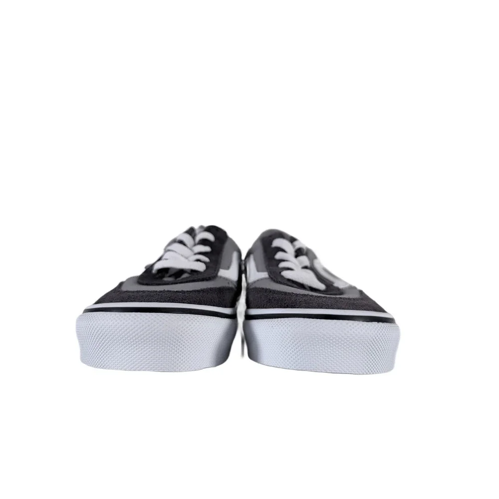 New Adorable Vans Brooklyn LS Little Boys Comfort Shoes Size 3 Youth 2 Tone Gray